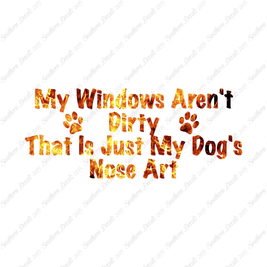 Windows Not Dirty Dog Nose Art