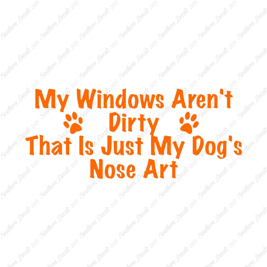 Windows Not Dirty Dog Nose Art