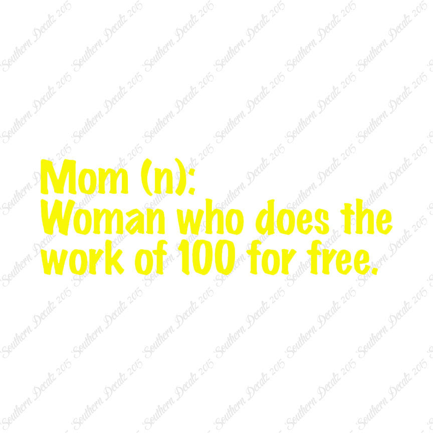Mom Woman That Works For Free