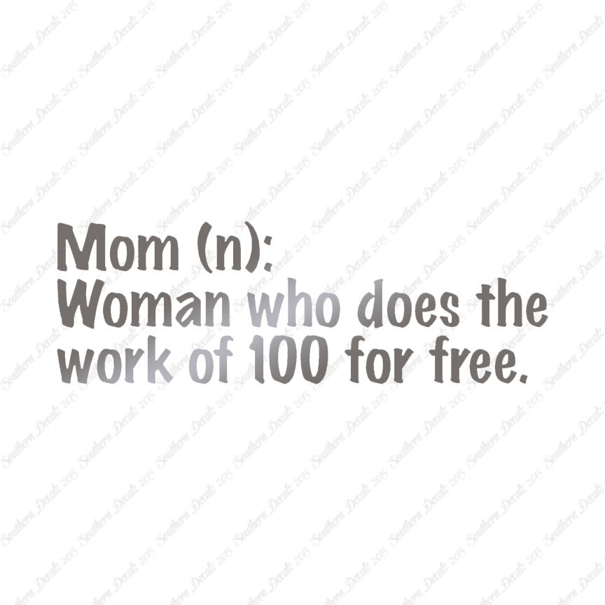 Mom Woman That Works For Free