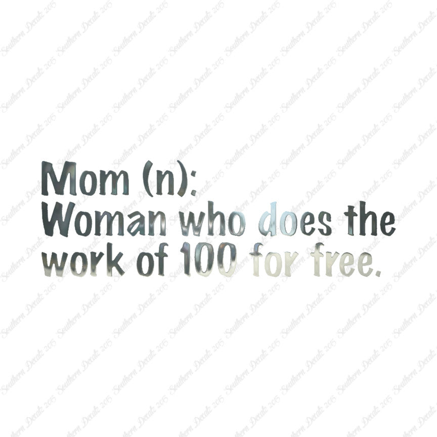 Mom Woman That Works For Free