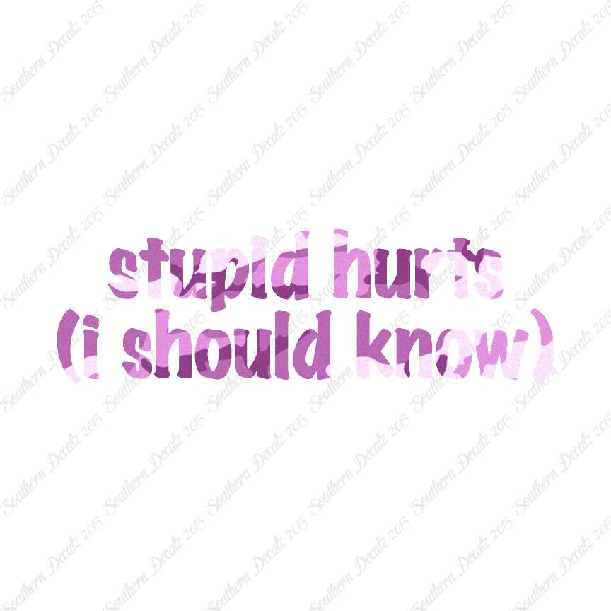 Stupid Hurts I Should Know