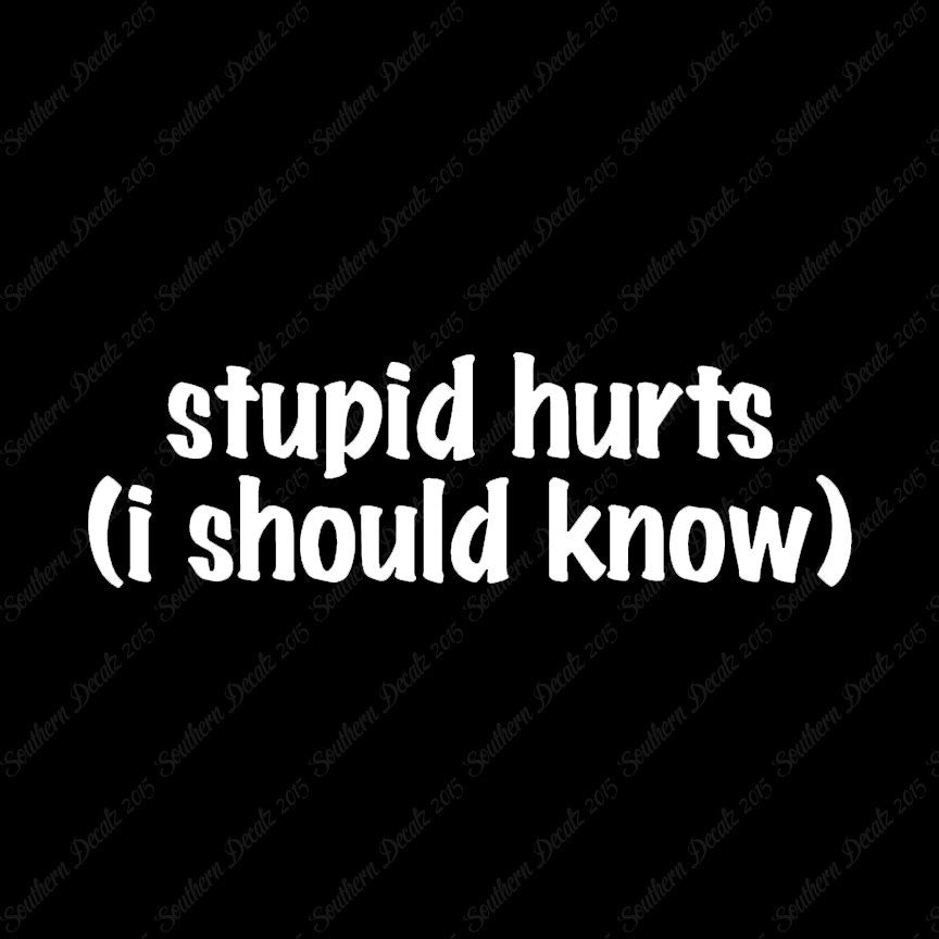 Stupid Hurts I Should Know