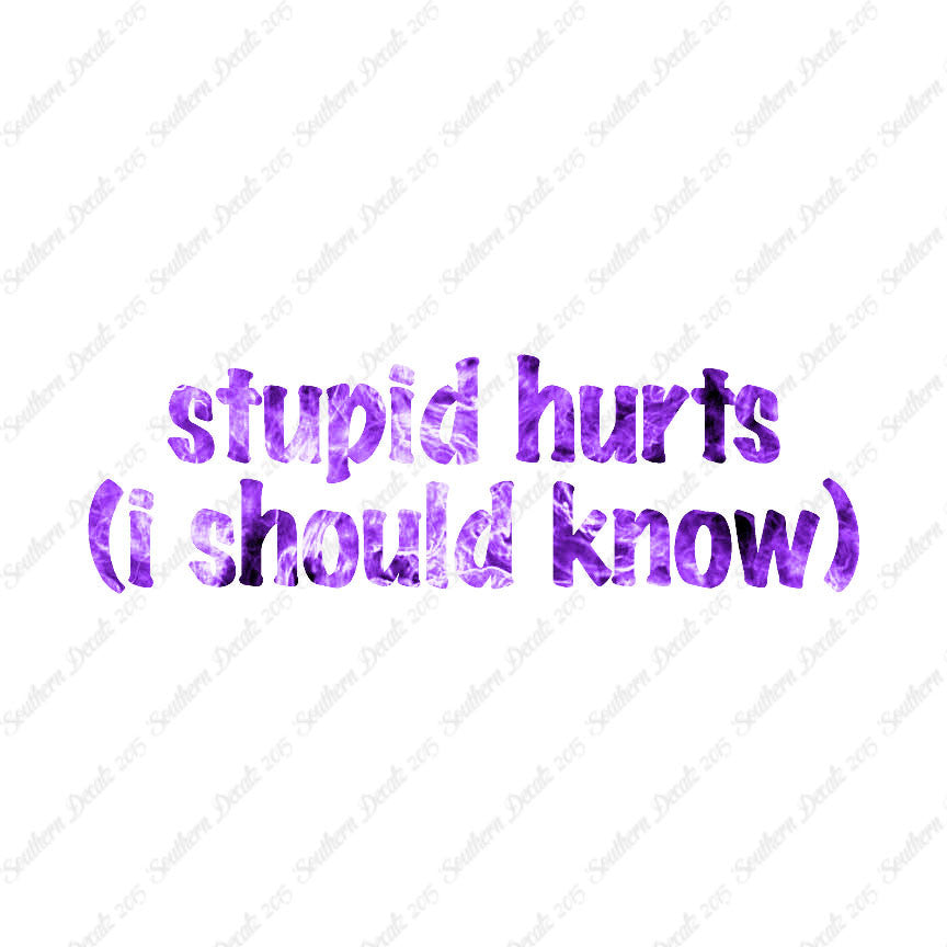 Stupid Hurts I Should Know
