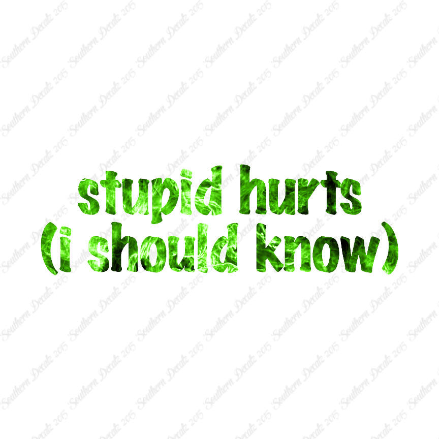 Stupid Hurts I Should Know