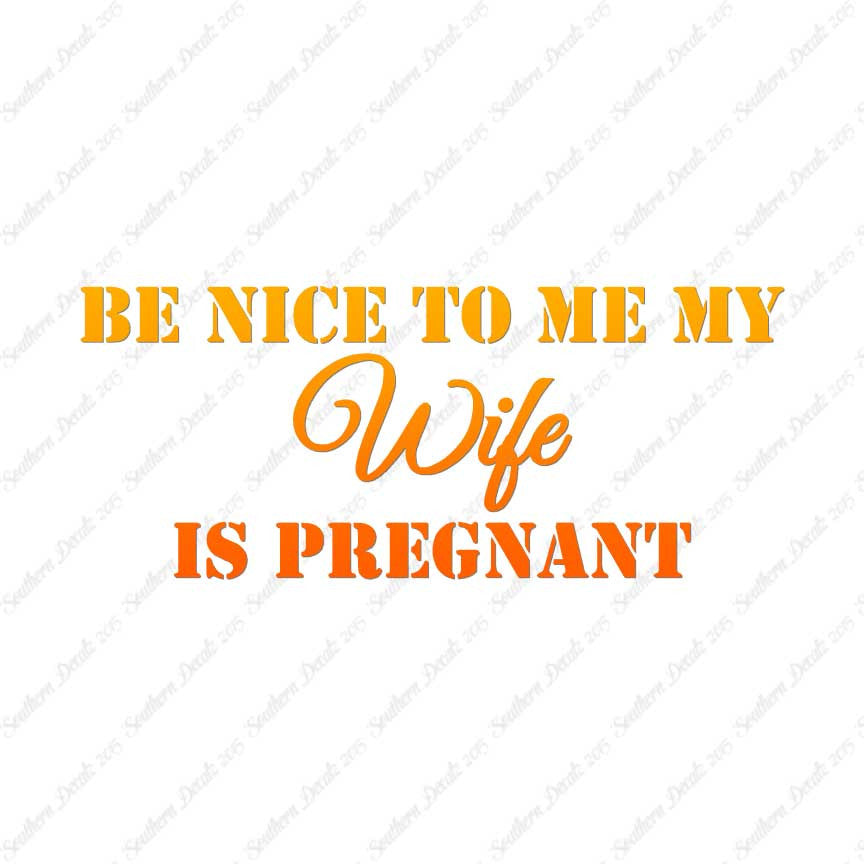 Be Nice To Wife She Is Pregnant