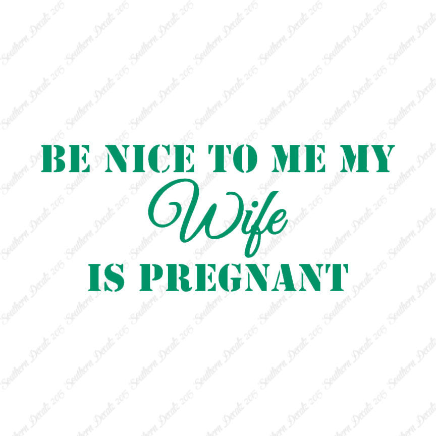Be Nice To Wife She Is Pregnant