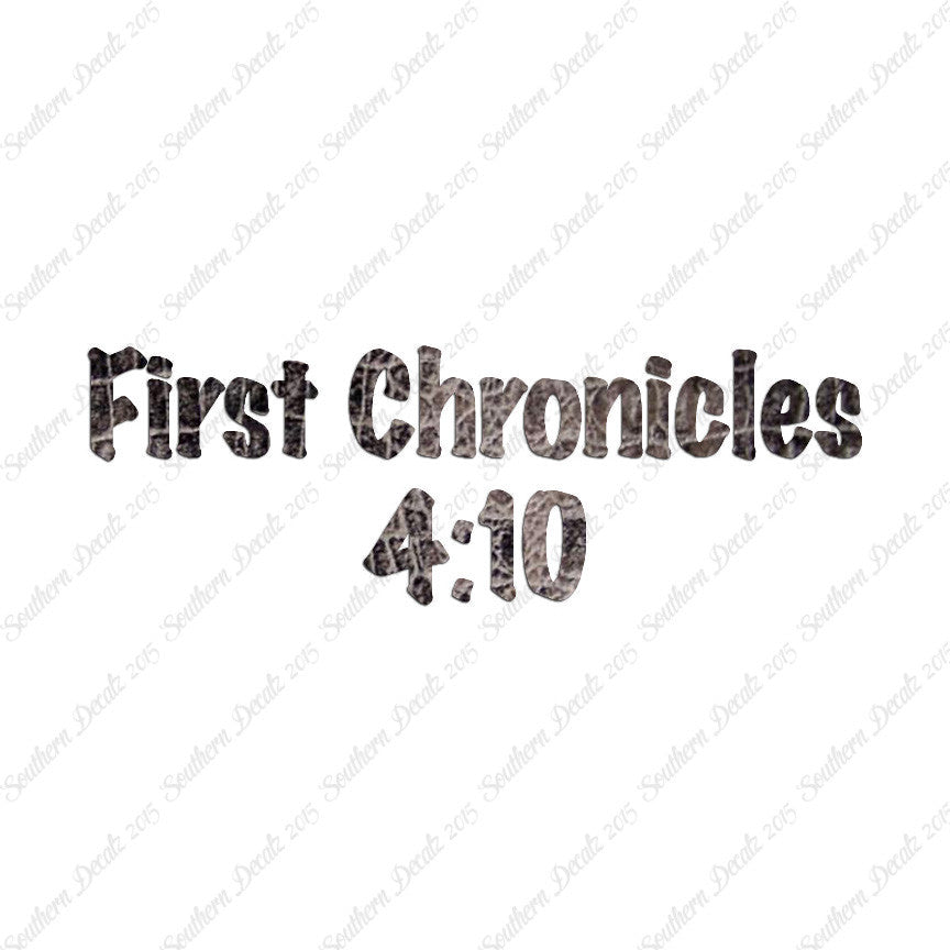 First Chronicles 4:10