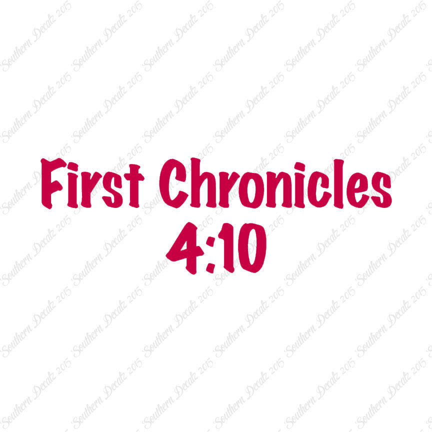 First Chronicles 4:10