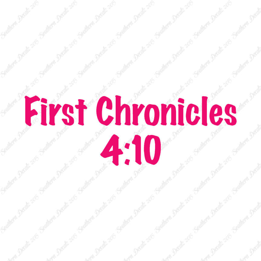First Chronicles 4:10