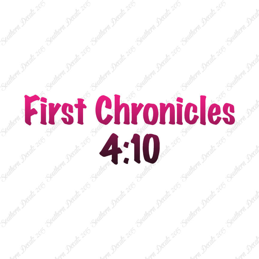 First Chronicles 4:10