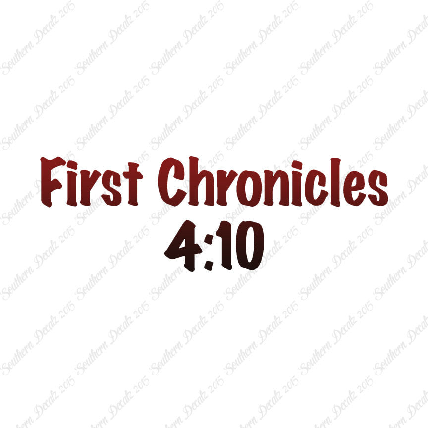 First Chronicles 4:10