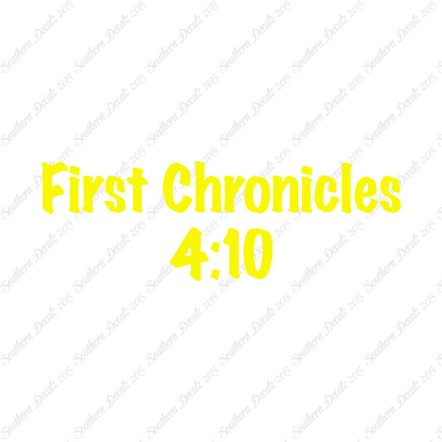 First Chronicles 4:10