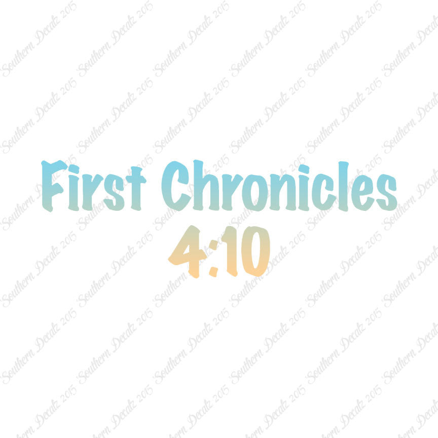 First Chronicles 4:10