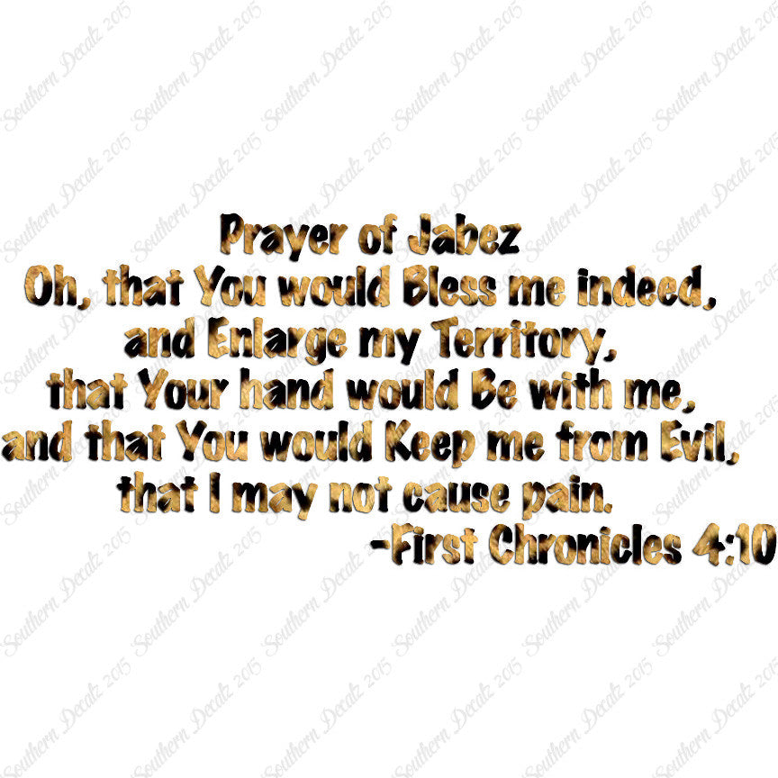 First Chronicles 4:10 Prayer Of Jabez