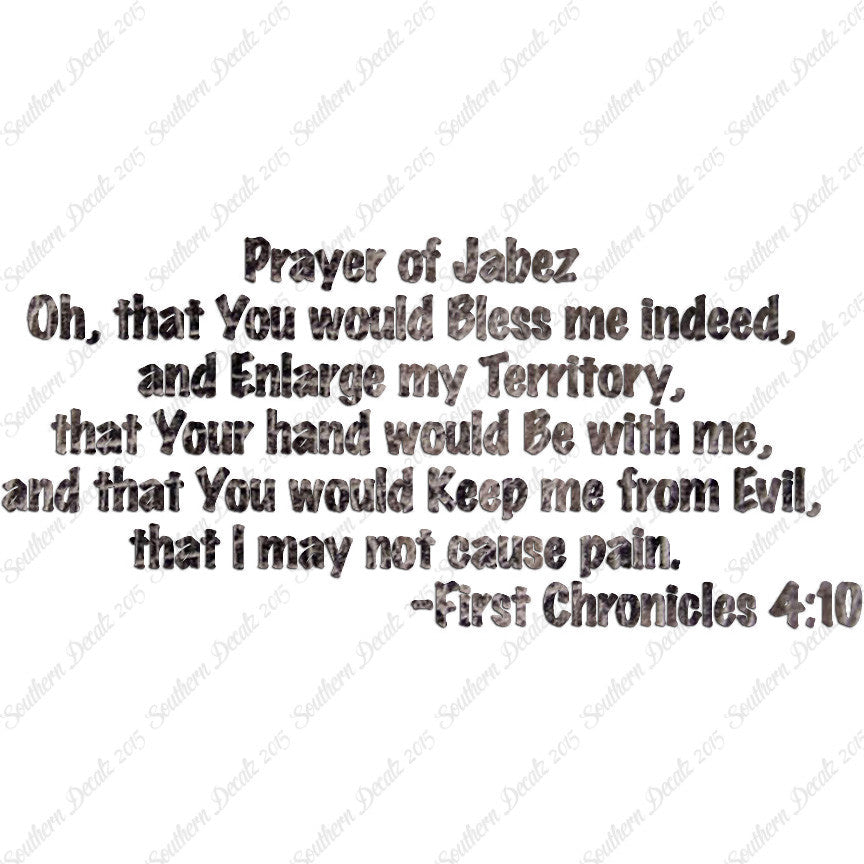 First Chronicles 4:10 Prayer Of Jabez