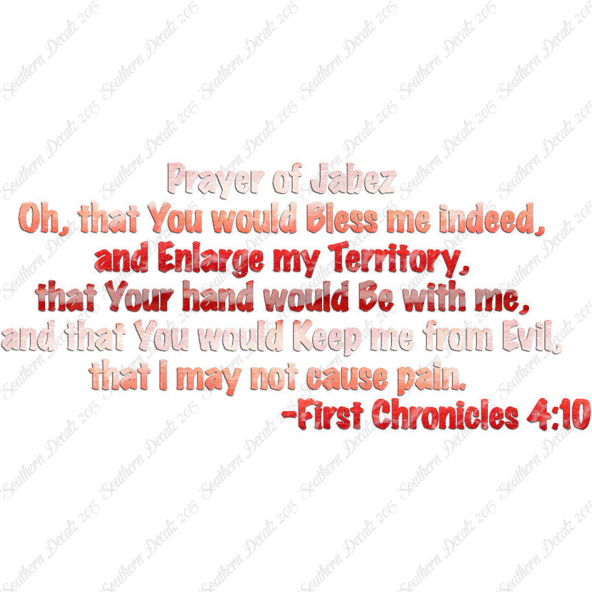 First Chronicles 4:10 Prayer Of Jabez