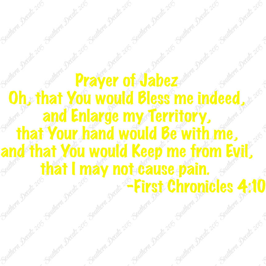 First Chronicles 4:10 Prayer Of Jabez