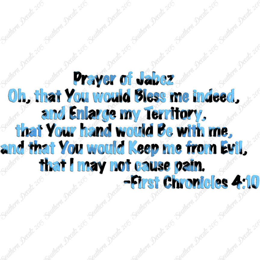 First Chronicles 4:10 Prayer Of Jabez