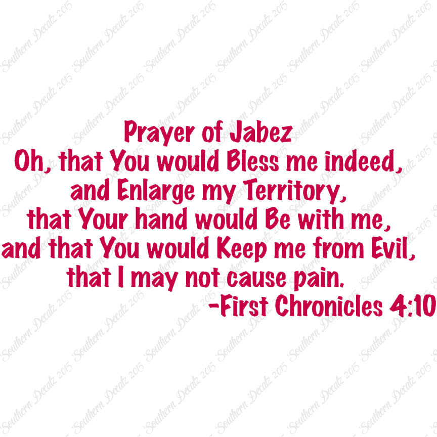 First Chronicles 4:10 Prayer Of Jabez