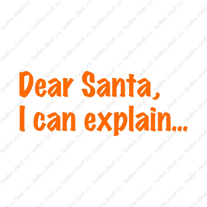 Dear Santa I Can Explain