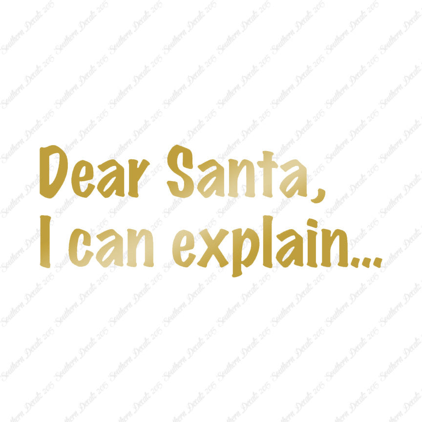 Dear Santa I Can Explain