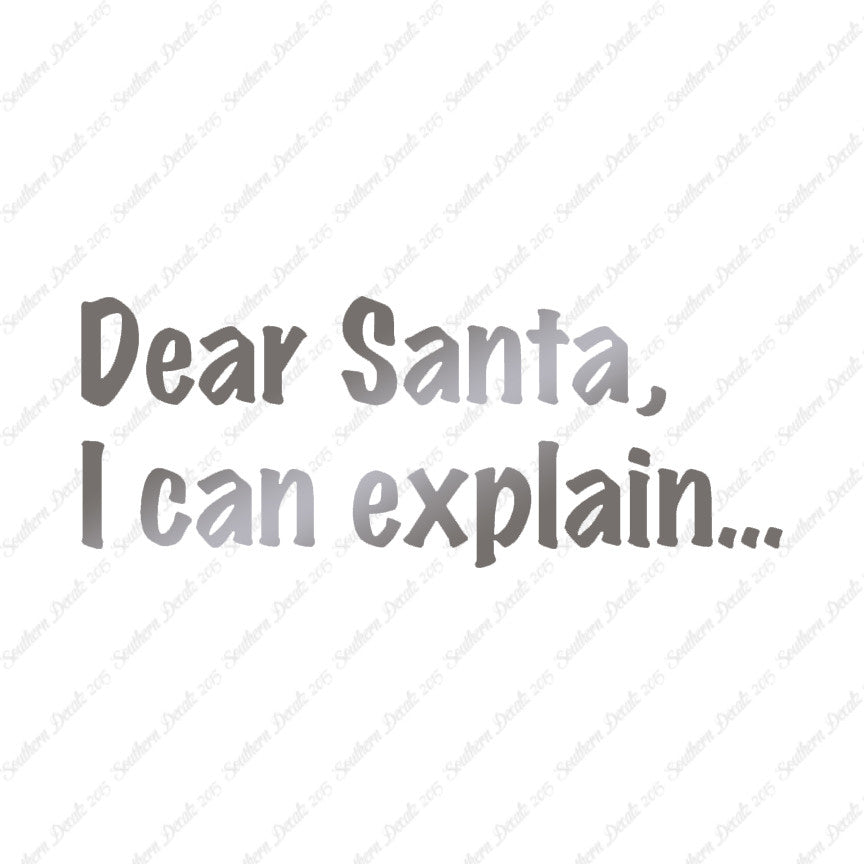Dear Santa I Can Explain