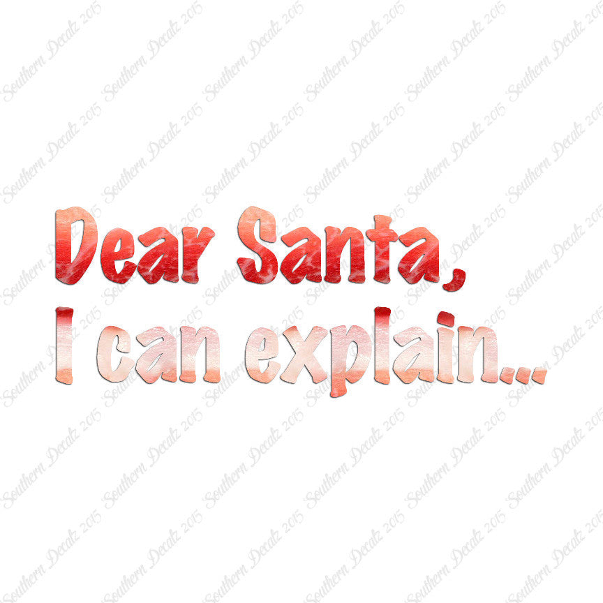 Dear Santa I Can Explain