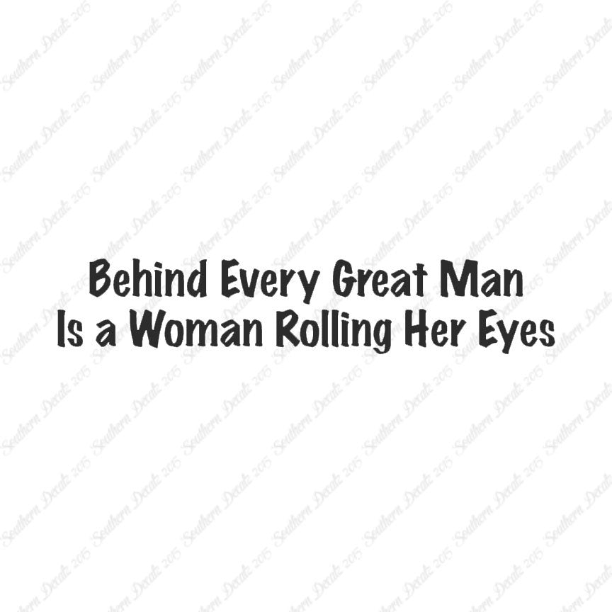 Behind Man Is Woman Rolling Her Eyes