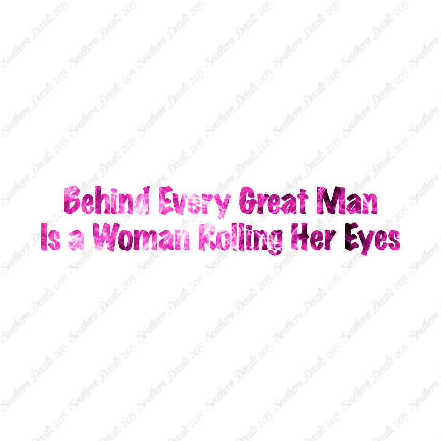 Behind Man Is Woman Rolling Her Eyes