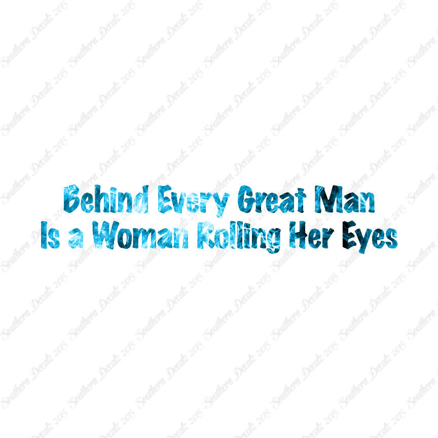 Behind Man Is Woman Rolling Her Eyes