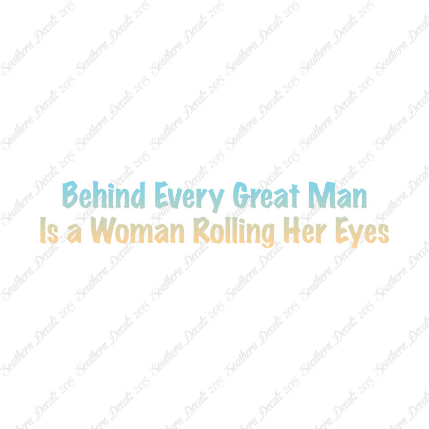 Behind Man Is Woman Rolling Her Eyes
