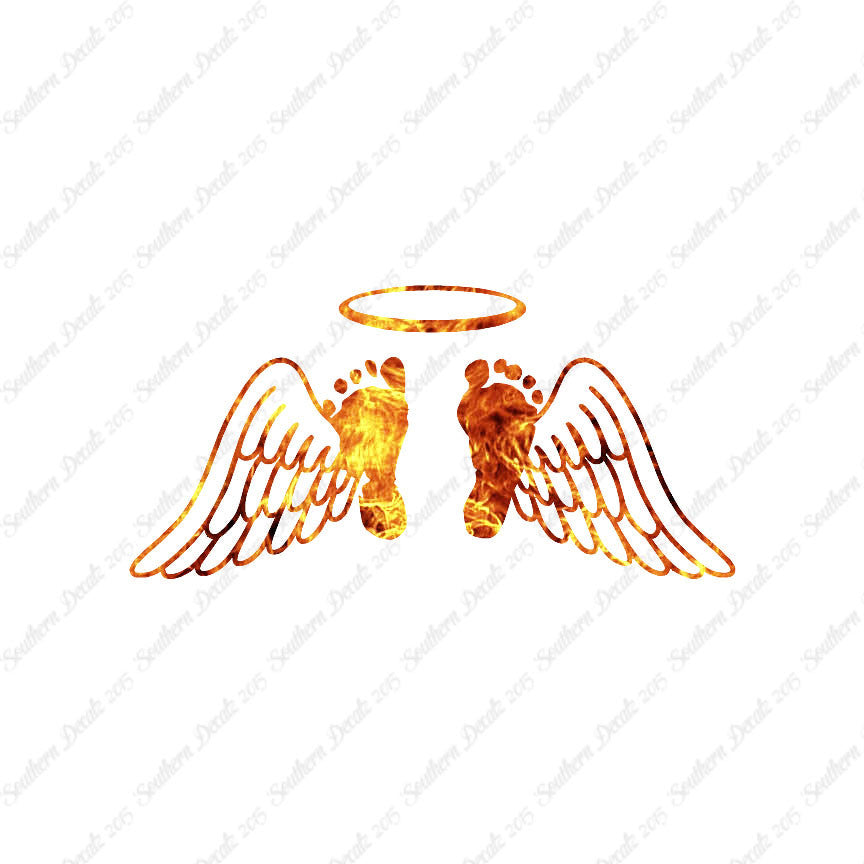 Baby Feet Memorial Angel Wings