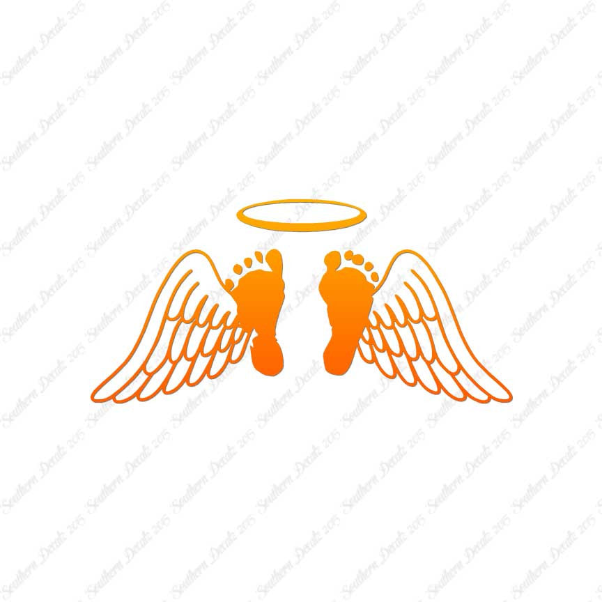 Baby Feet Memorial Angel Wings
