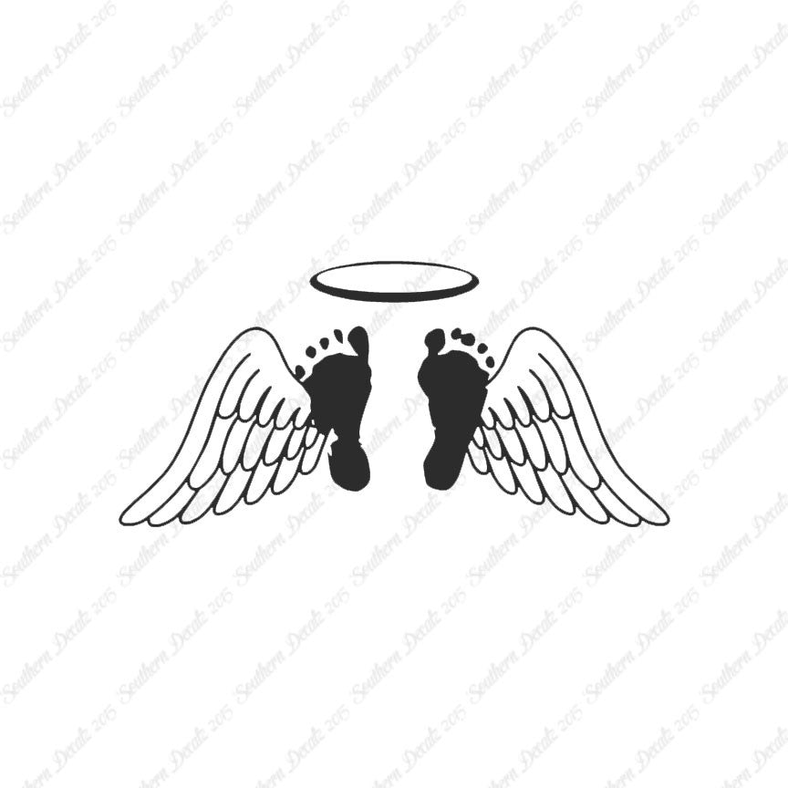 Baby Feet Memorial Angel Wings