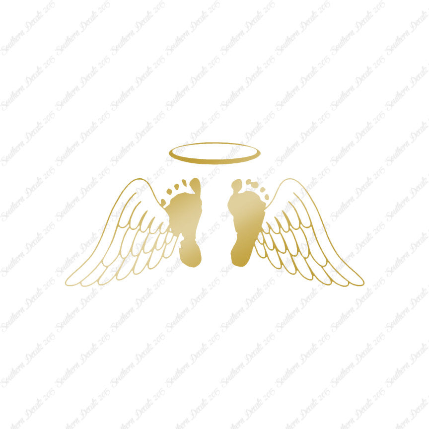 Baby Feet Memorial Angel Wings
