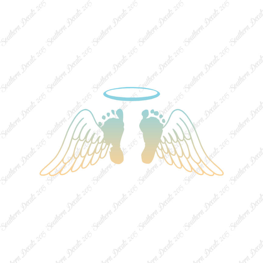 Baby Feet Memorial Angel Wings