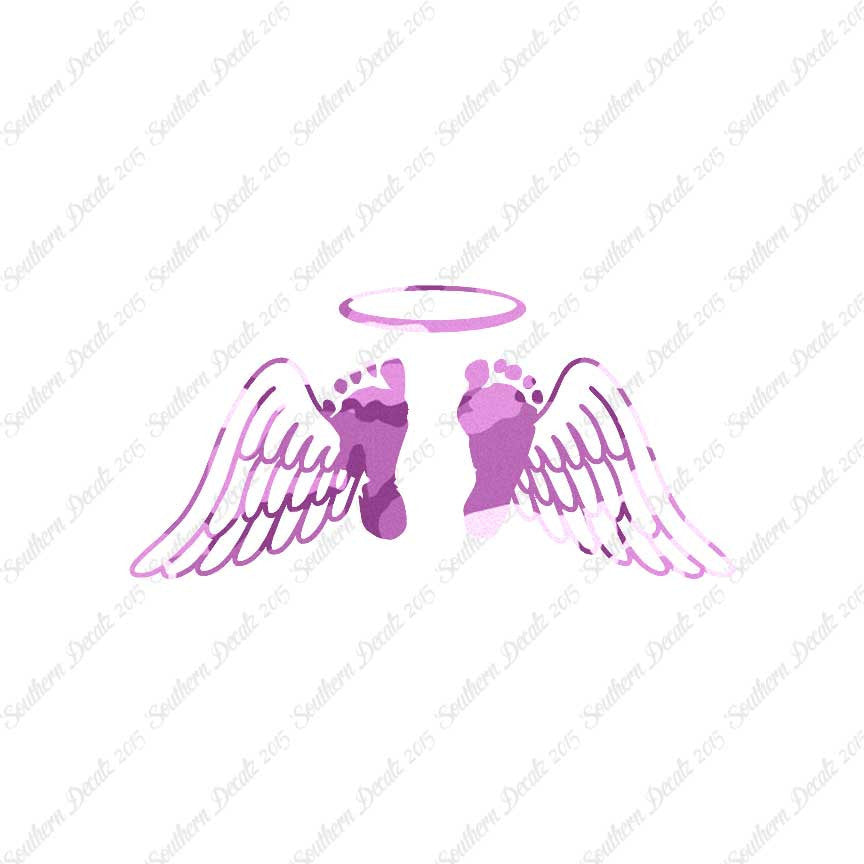 Baby Feet Memorial Angel Wings