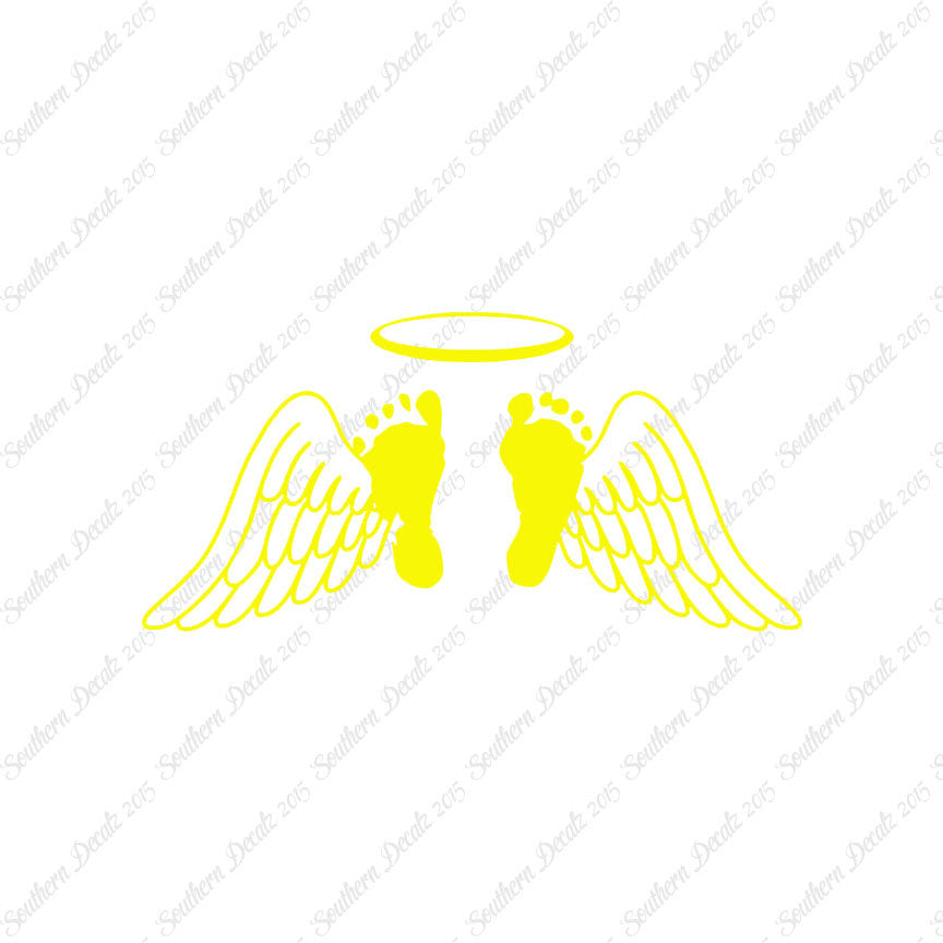 Baby Feet Memorial Angel Wings