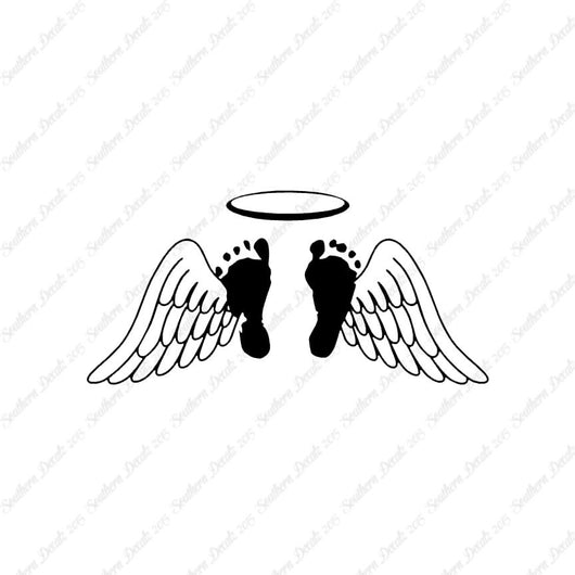 Baby Feet Memorial Angel Wings