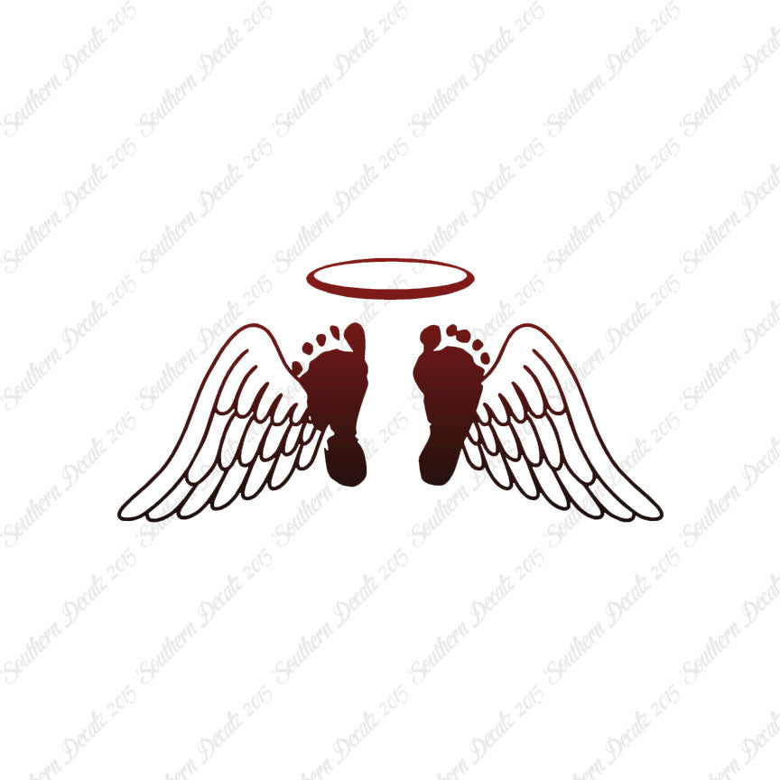 Baby Feet Memorial Angel Wings