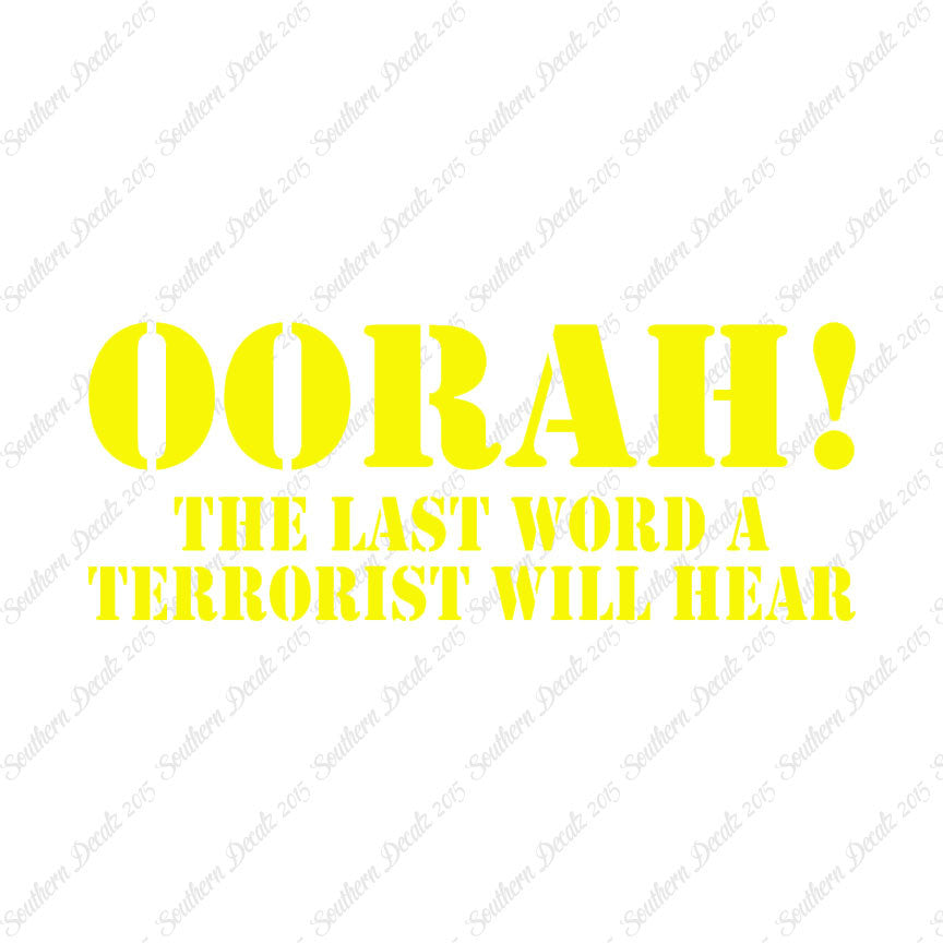 Oorah Last Word Terrorist Hear