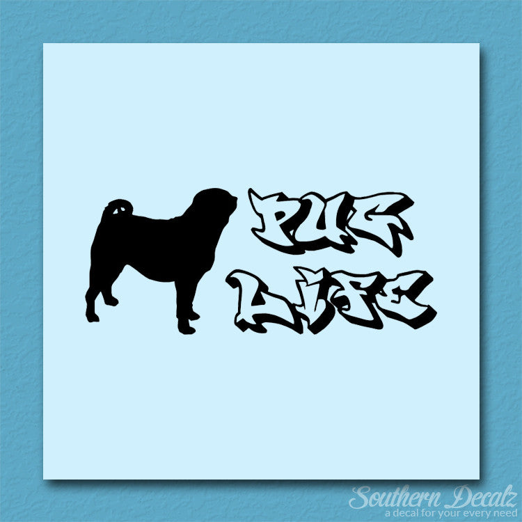 Pug Life Dog Silhouette