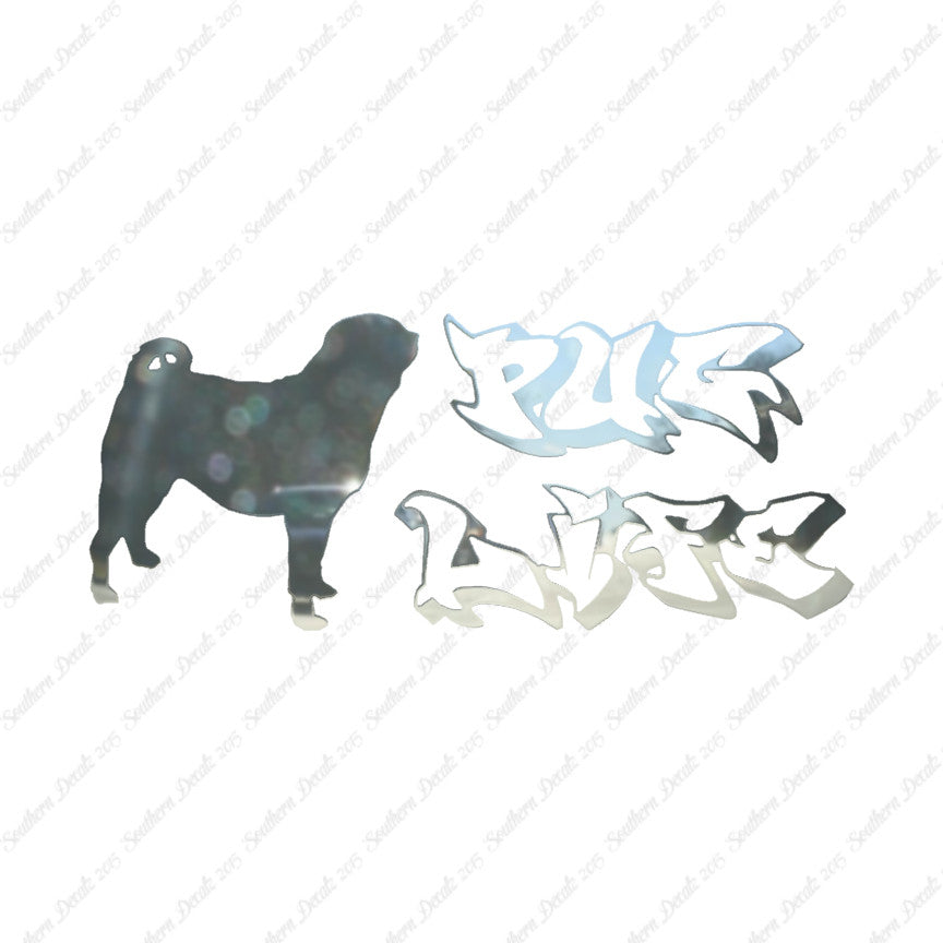 Pug Life Dog Silhouette