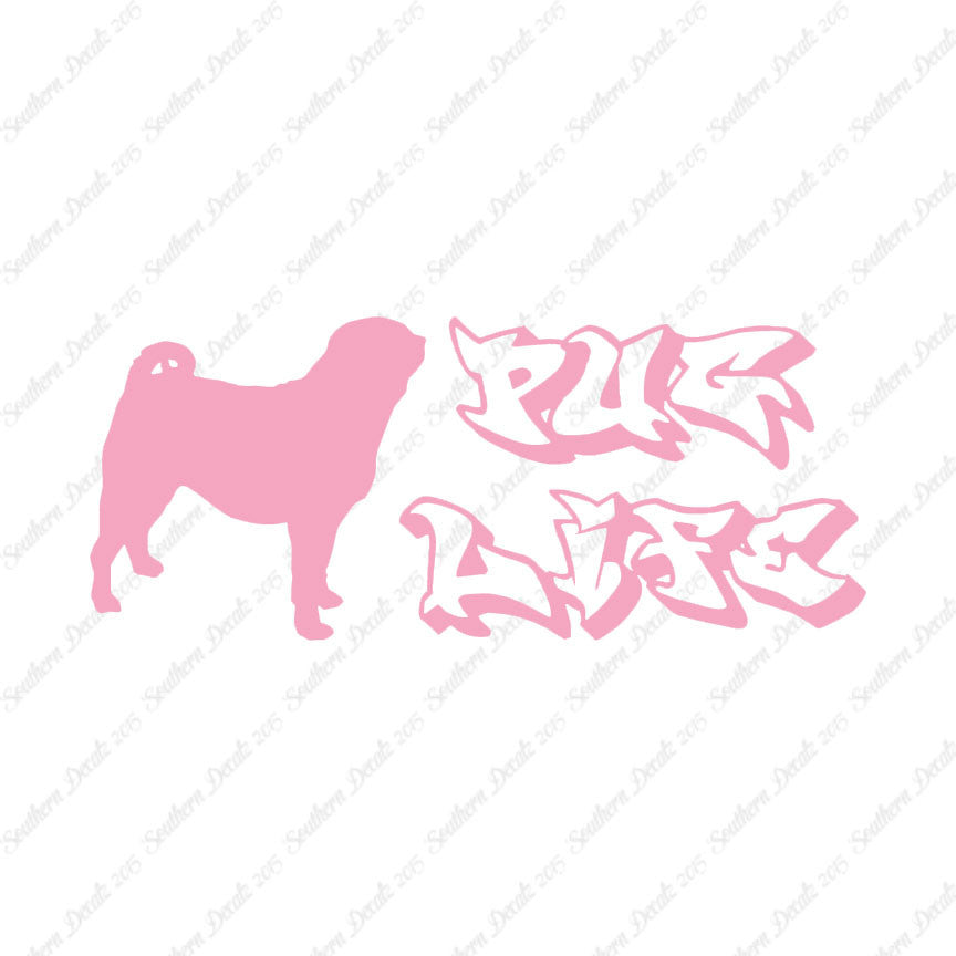 Pug Life Dog Silhouette