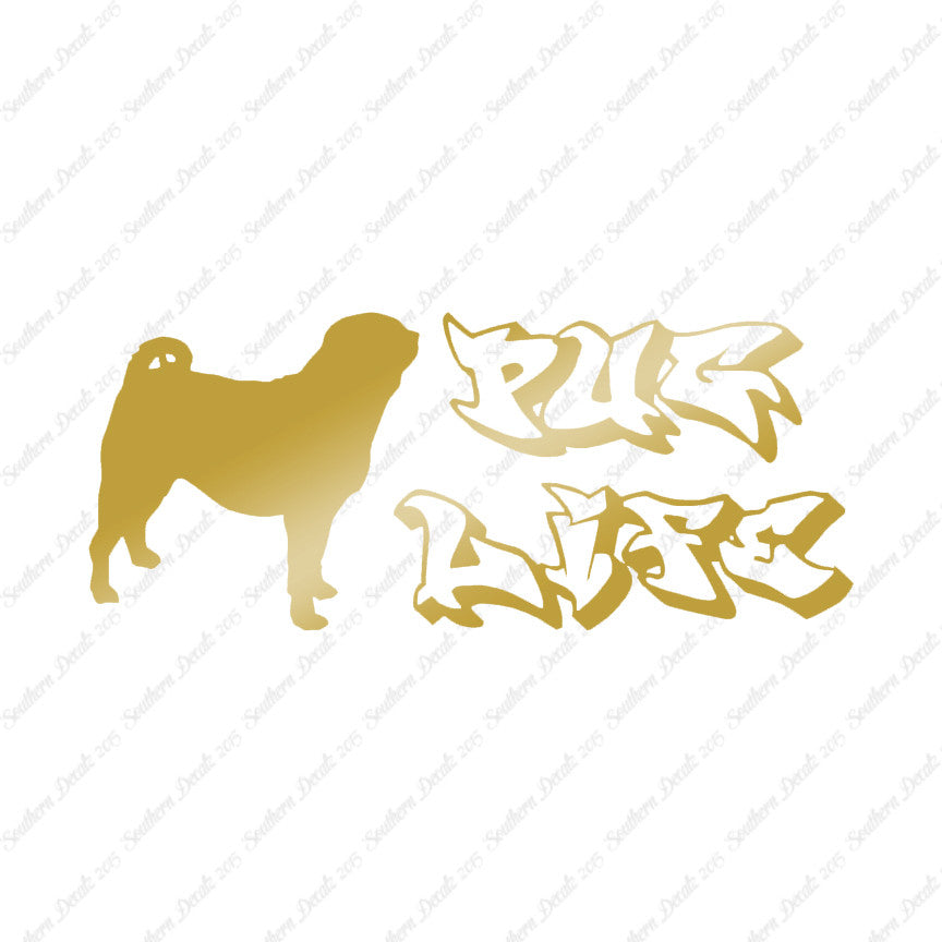 Pug Life Dog Silhouette