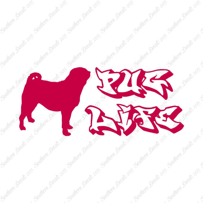 Pug Life Dog Silhouette