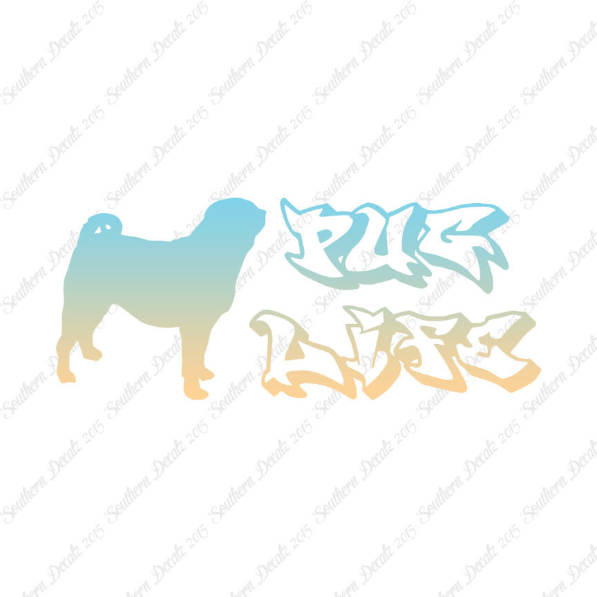 Pug Life Dog Silhouette