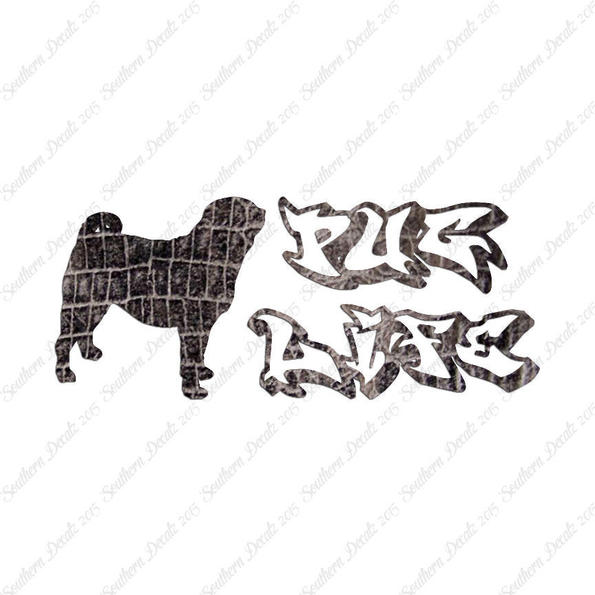 Pug Life Dog Silhouette