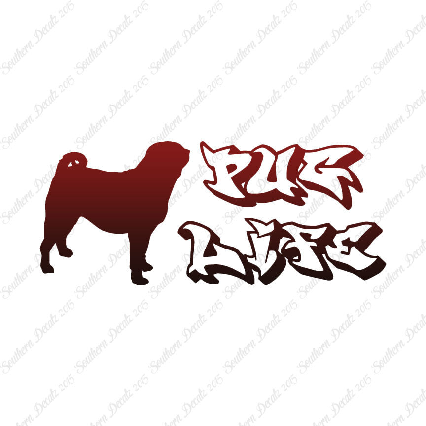 Pug Life Dog Silhouette